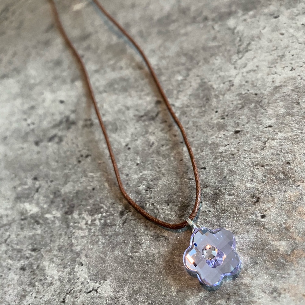 Swarovski Crystal Flower Charm and Chain